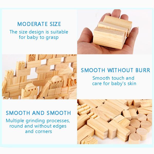 Montessori Education Wooden Grains Stacking Building Blocks Kindergarten Children Early Childhood Parenting Kids Toys