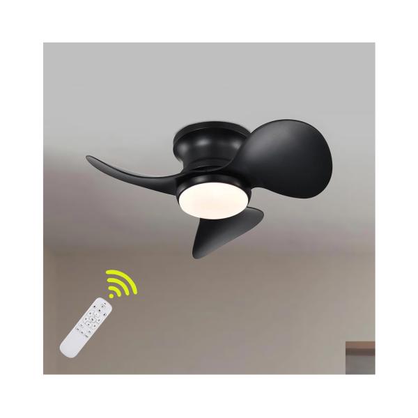 Ventilador de techo empotrado LED regulable con luz LED personalizado