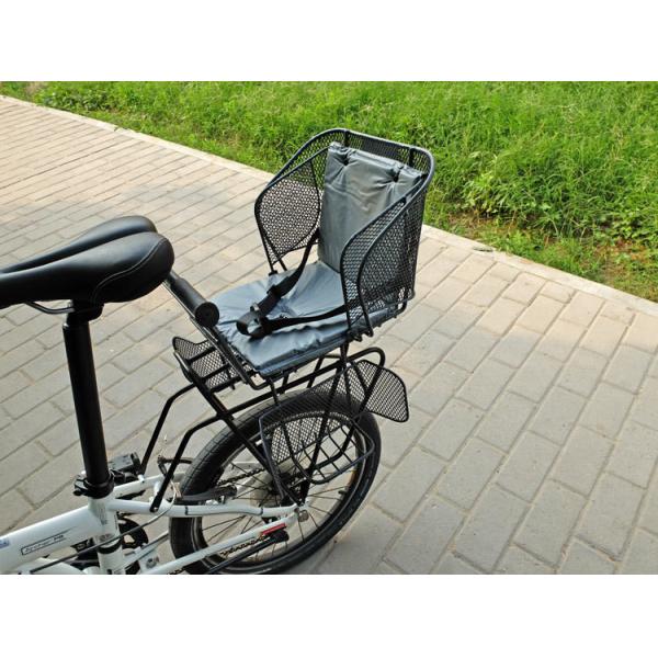 All Seasons Applicable Simple Style Rear Child Bike Seat with Handle and Belt