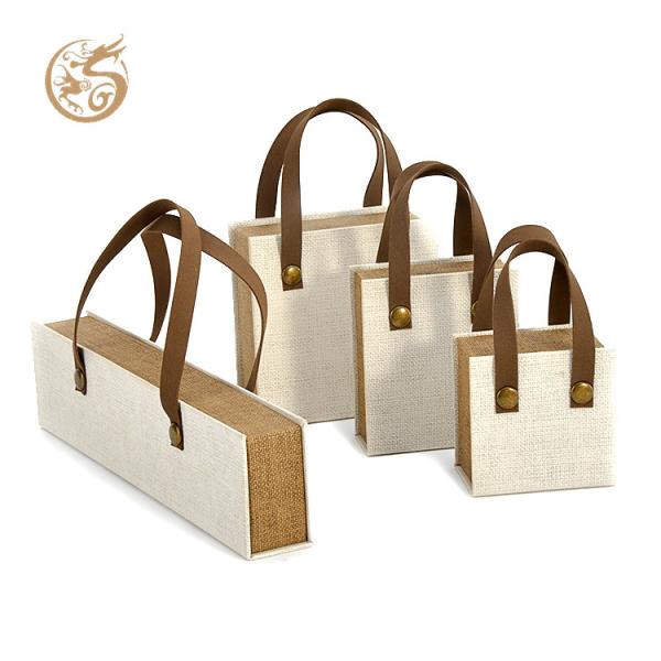 XL Упаковка Магнитно-жесткий картонный ящик для ювелирных изделий Ожерелье Браслет Текстура Бумага Книга Форма