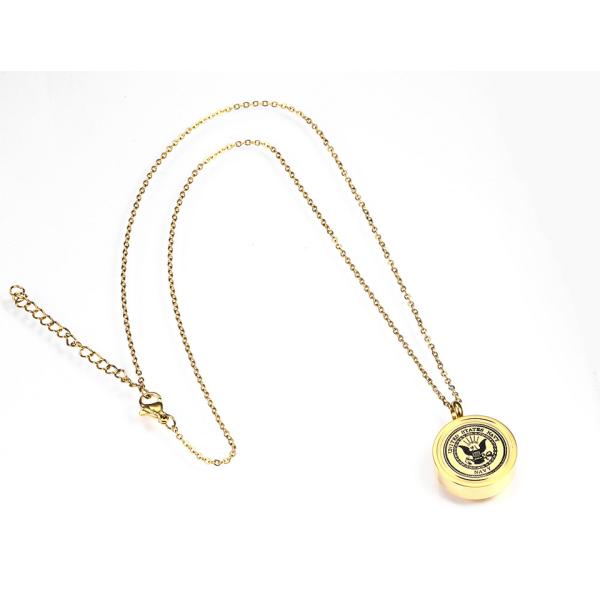 Army Navy Reserve Air Officer Commemorative Urn Ashes Necklace Cremation Jewelry 316L