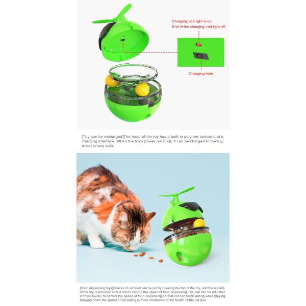 Cat Tumbler Interactive Pet Toys Laser Light USB Charging ODM 512g