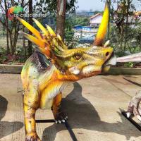 Vida Animatronic da fibra de vidro 110VAC - modelo do Styracosaurus das estátuas do dinossauro do tamanho
