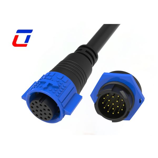 PA66 18 Pin M19 Circular Connector OEM Low Voltage Wire Connectors Waterproof