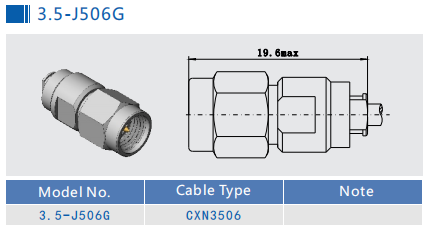 коаксиловый разъем RF мужской нержавеющей стали 3.5mm для CXN3506 волны кабеля 3.5mm Milimeter