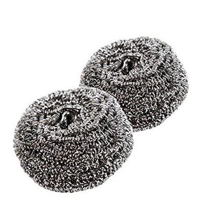 Round Shape Stainless Steel Cleaning Ball , Harmless To Skin Stainless Steel Scouring Pad