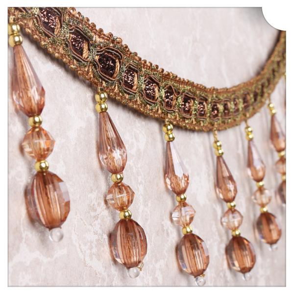 Handmade fashionable chain beads lace tassels fringes for curtain/sofa/pillow decoration