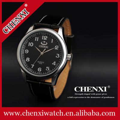 OEM ODM Your Logo Custom Cheap Leather Watches Black White Unisex Watch Stainless Steel Caseback Genuine Leather Watch