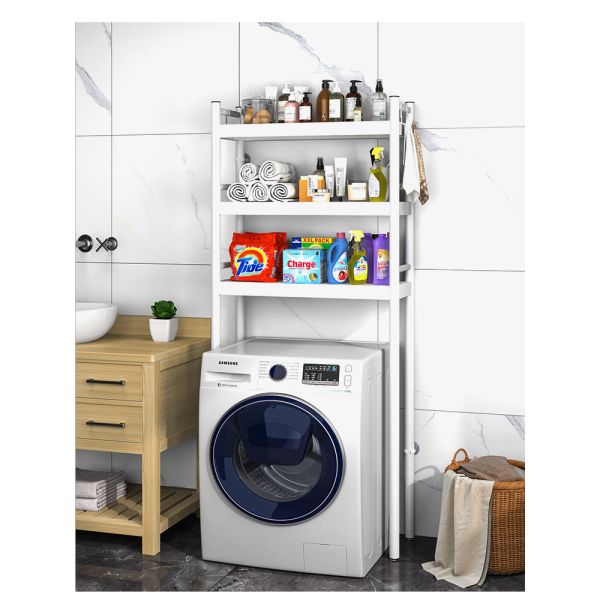 2021 New Large-capacity Multi-layer Metal Washing Machine Rack Bathroom Storage Rack Paper Towel Holder