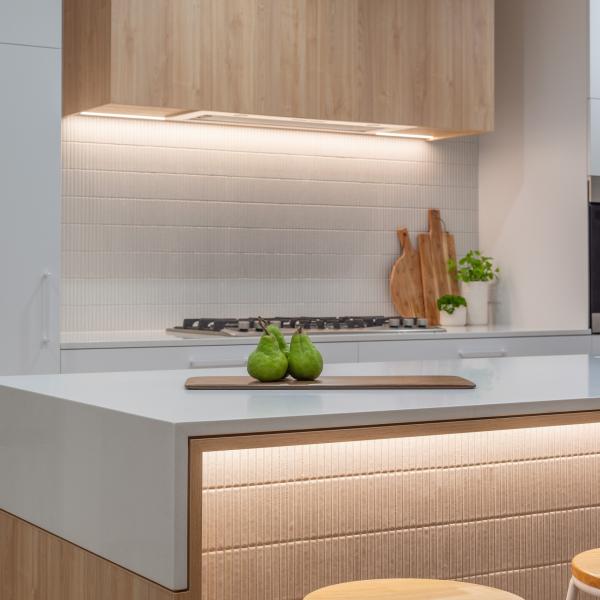 Diy Modular Timber Wood Veneer Kitchen Cabinet White Grain