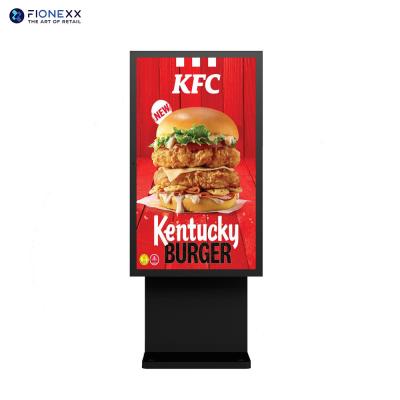 55inch Outdoor Black Drive Thru Digital Display Street Digital Signage  Multi Scenario