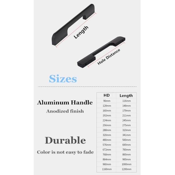 Extra Long Gold Wardrobe Cabinet Closet Door Handles Furniture Aluminium Profiles