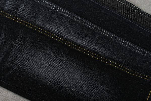 Stretch 11.5oz Cotton Spandex Denim Fabric Sulfur Black 170cm Full Width