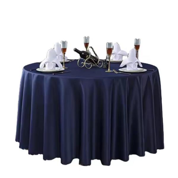 King Size Round Table Cloth Stains Resistant For Hotel And Restaurant