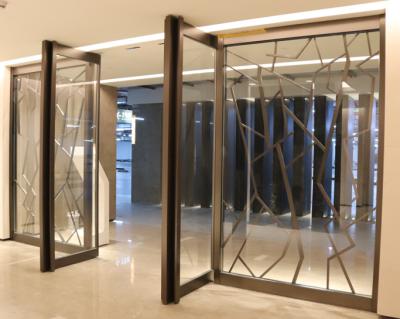 Steel Frame Accommodate Glass Panel , Main Entrance Metal Door Frame