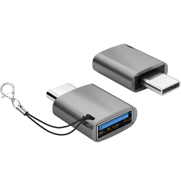 Petit adaptateur USB C vers USB A F 3.1 M, prise en charge OTG, vitesse 5 Gbit/s, corps en métal