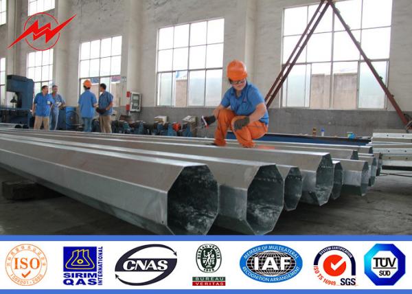 40ft 800 DaN galvanizou o material Q345 Monopole de aço da corrente elétrica de polos de serviço público
