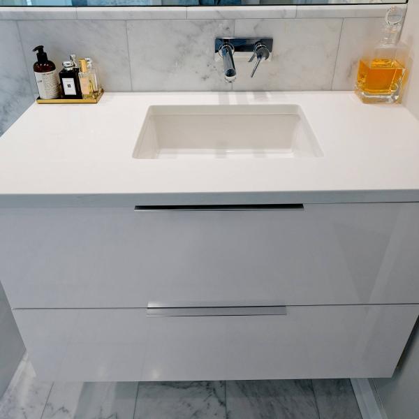 Modern Bathroom Sink Cabinets Modular Acrylic Flat Panel Wall Hanging Bathroom Vanity