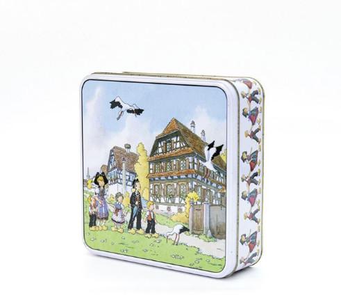 Round Sublimation Tinplate Cookie Tin Cans Food Packaging