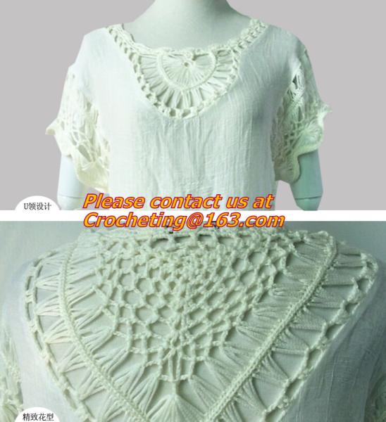 Fashion tassel, Hollow knitted Swimwear, swimsuit Crochet Bikini Beach Cover Up Smock Mini
