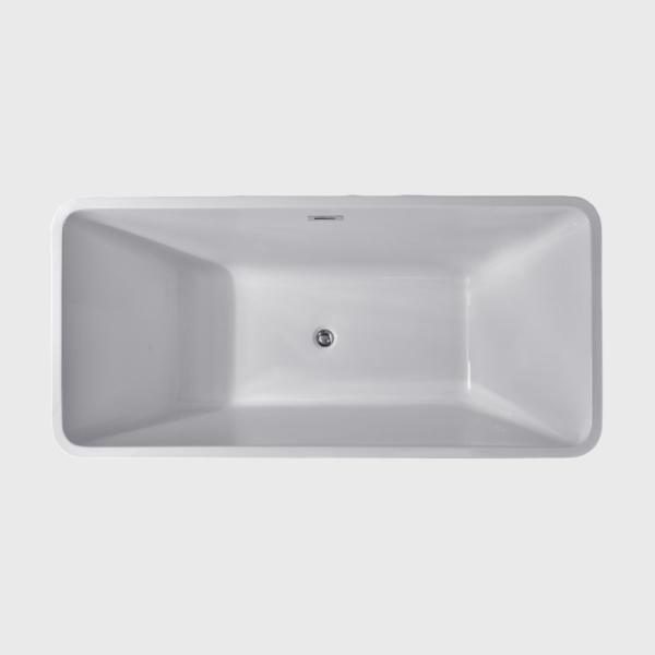 60 Inch Acrylic Freestanding Bathtub with 60 Gallon Capacity for 1-2 Person Spa-like Experience