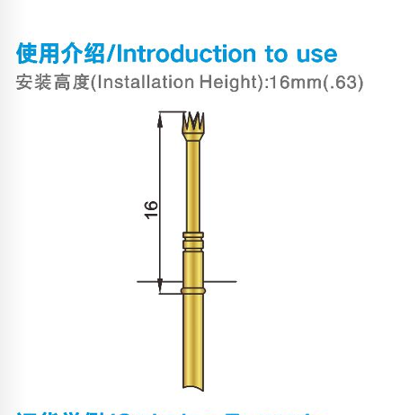 Custom Sizes Stainless Steel Spring Test Probe with BeCu/SK4 Plunger for ICT Applications