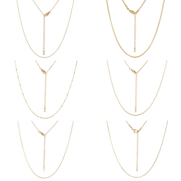 Stainless Steel 18k Gold Plated Necklace Silver Necklace Chopin Starry Sky Clavicle Box Chain Pendant for Diy Jewelry Making