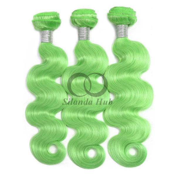 Green Body Wave Remy Human Hair Bundles Sew In Weave Bundles Brazilian Bundle Deals