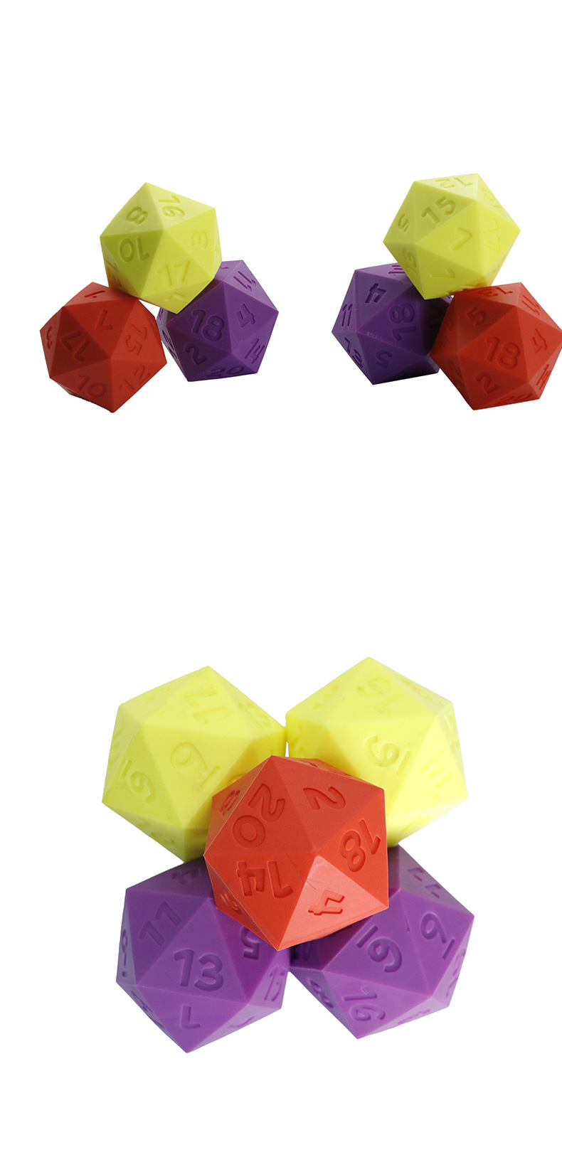 Factory Direct 58mm Big Size Silicone D20 Gaming Dice Custom Color Logo