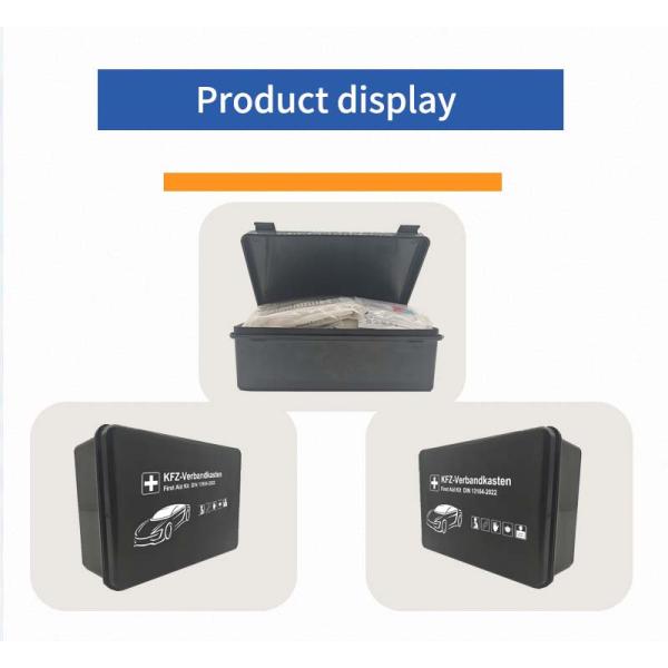 Caja de rescate y primeros auxilios de seguridad automotriz DIN13164-2022 Conforme Conjunto de primeros auxilios para automóviles con caja estándar