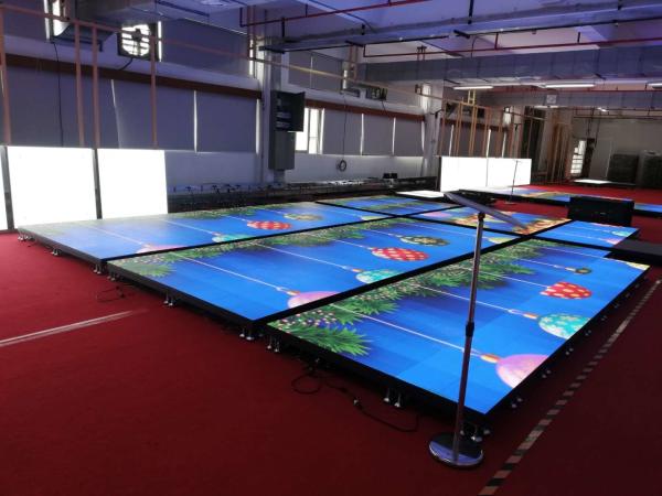 Piso de baile LED a todo color con paso de píxel de 4,81 mm, resistente al agua IP65