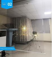 8k Motorizado Holográfico 3D Displays Elevação Projeção Tulle Screen Cortina de casamento ao ar livre