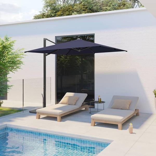 AJUNION 10ft Aluminum Luxury Patio Umbrella Auto Tilt Waterproof Parasol for Outdoor