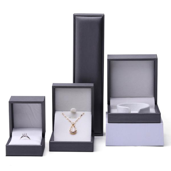 Finition à la brosse au toucher doux en cuir en PU Packaging Jewelry Box Set Luxury Organizer
