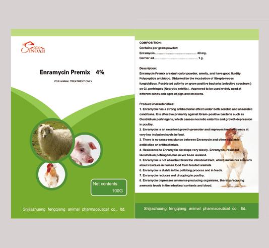 Premix and Water Soluble Powder Enramycin Premix 4% Item NO.:WSP010