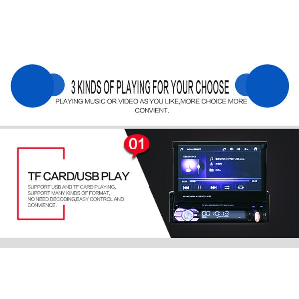 7 мультимедийная система автомобиля УСБ Блуэтоотх Дин ФМ до полудня автомобильного радиоприемника 1 андроида дюйма Ретрактабле с Гпс