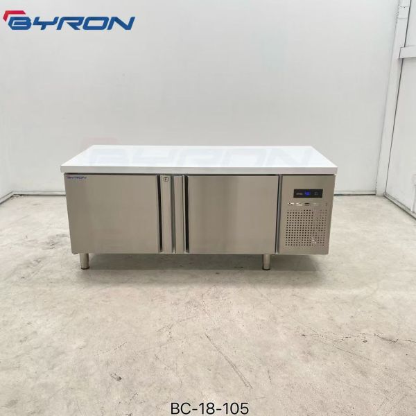 Pull Open Workbench Freezer 2 Door Automatic Defrost Adjustable Shelves