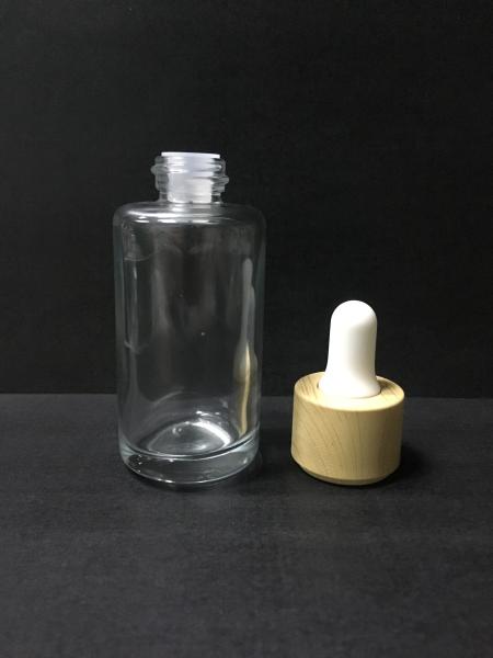 Transparent 30ml Essential Oil Bottles Glass Dropper Bottle With Plastic Cap Skincare Packaging