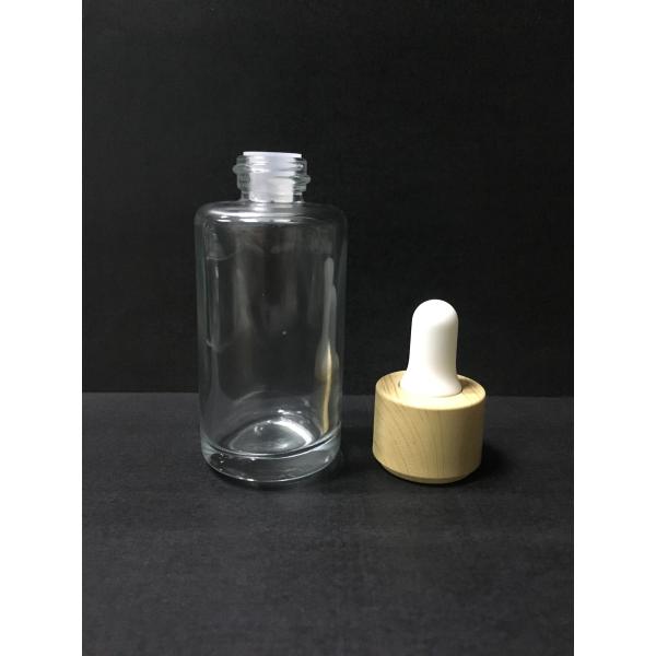 Transparent 30ml Essential Oil Bottles Glass Dropper Bottle With Plastic Cap Skincare Packaging