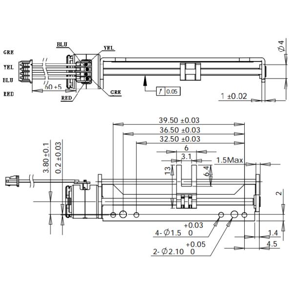 мотор 10mm небольшой stepper 2 мотор микро- слайдера провода участка 4 Stepper/мини мотор винта руководства stepper мотора