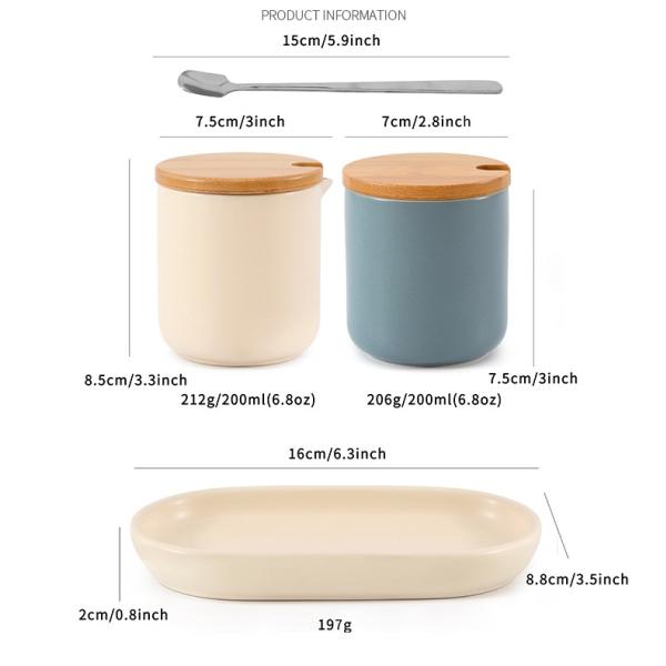 Savall Nordic LFGB Kitchen Seasoning Pot WIth Wooden Cover