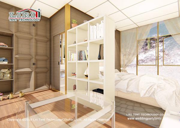 Fogo luxuoso das barracas de Glamping do sistema da parede de vidro - retardador DIN4102 B1/M2
