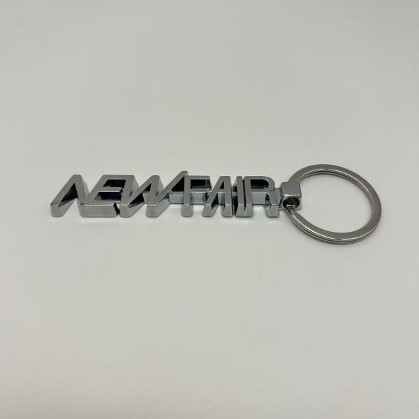Alphanumeric metal keyrings soft enamel crafts  letters keychains custom