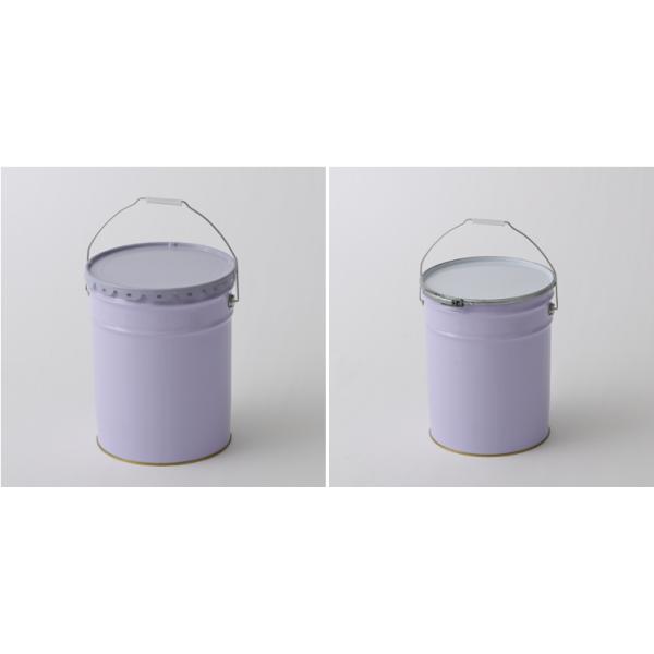 10L Metal Round Paint Pail Bucket Oil Tin Can White Color