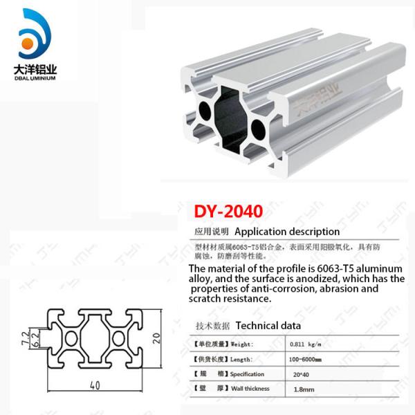 Square Construction 20 Series Aluminum Extrusion 2040