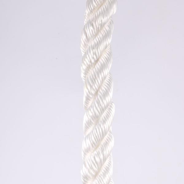 High Strength White Black Polyamide Nylon Rope 3 StrandsTwisted 14mm