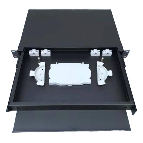 Cold Rolled Plate 1U 24 Port SC SX FTTH Fiber Optic Patch Panel for 19 Inch Rock Mount