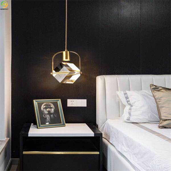 Iron Electroplating Crystal Home Art Baking Paint Gold LED Nordic Pendant Light