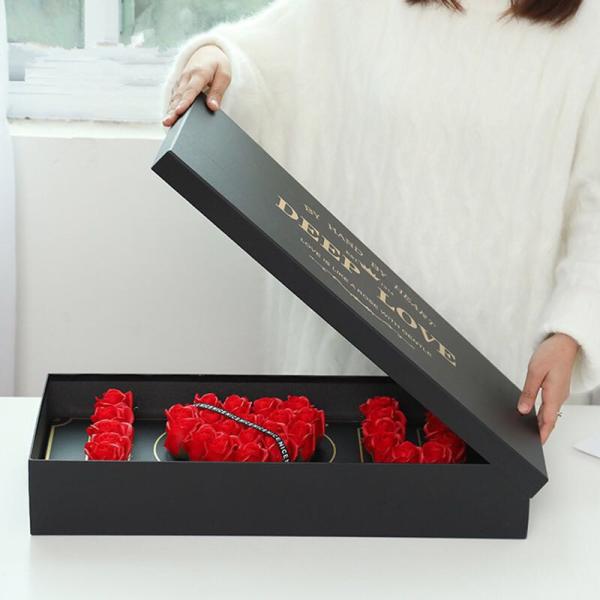Rose for friend's gift New Gift Box Deep In Love Preserved Roses Boxes Eternity Roses Gift Arrangement