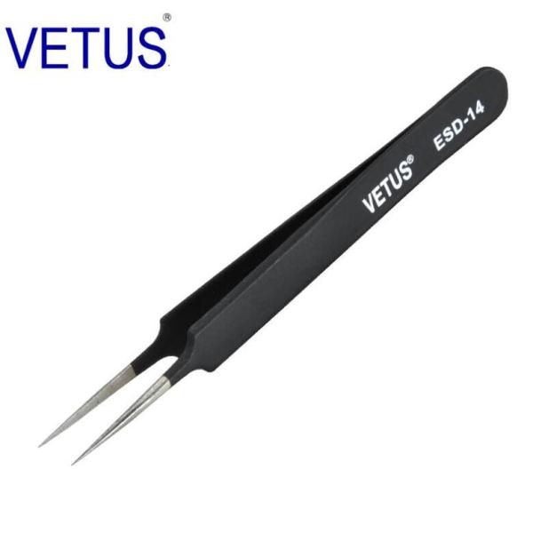 Safe Precision ESD Esd Plastic Tweezers AISI 302 Material Length 110 - 140mm